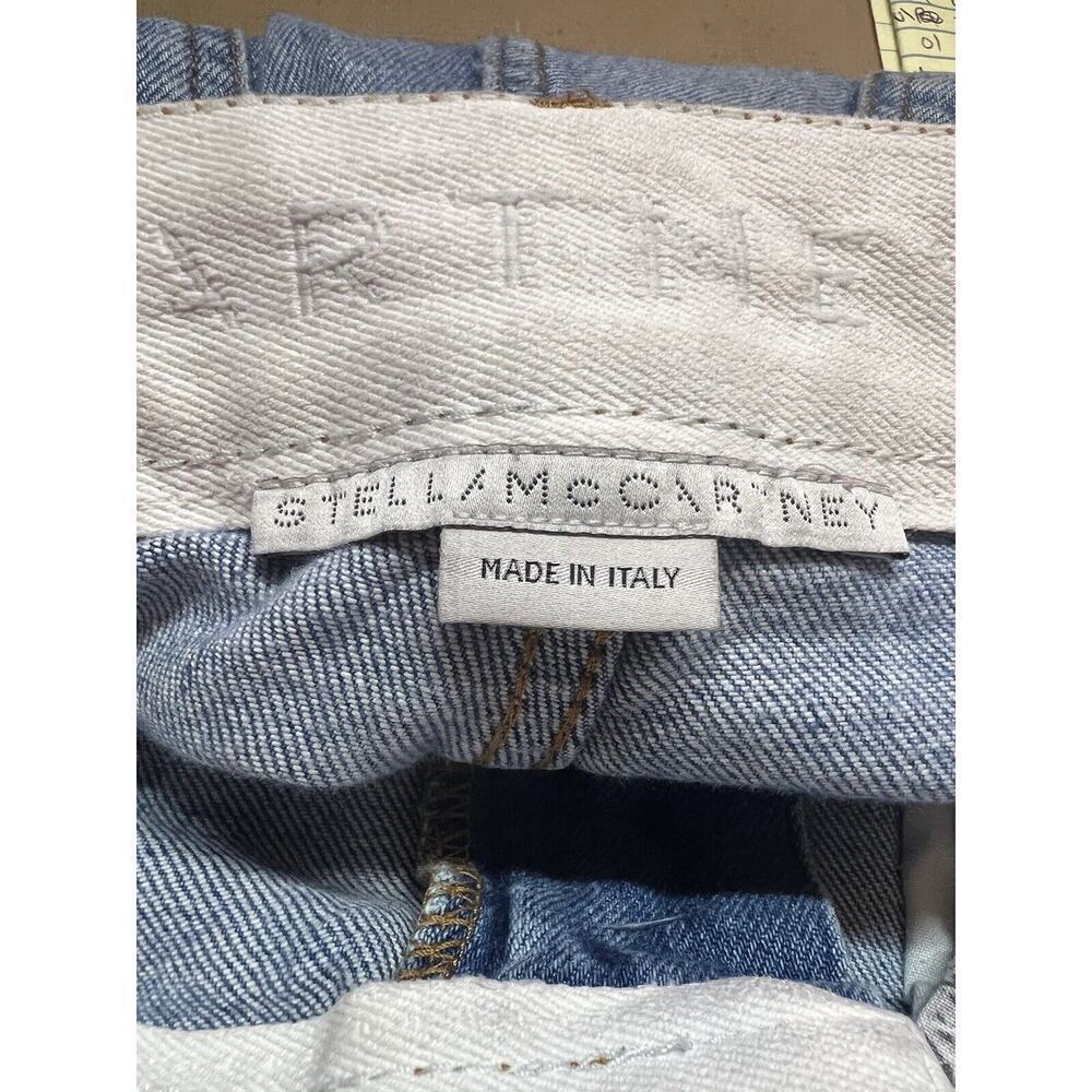 Stella McCartney Women’s Straight Legged Cropped Two Tone Jeans Blue Size 24 - Picture 10 of 12